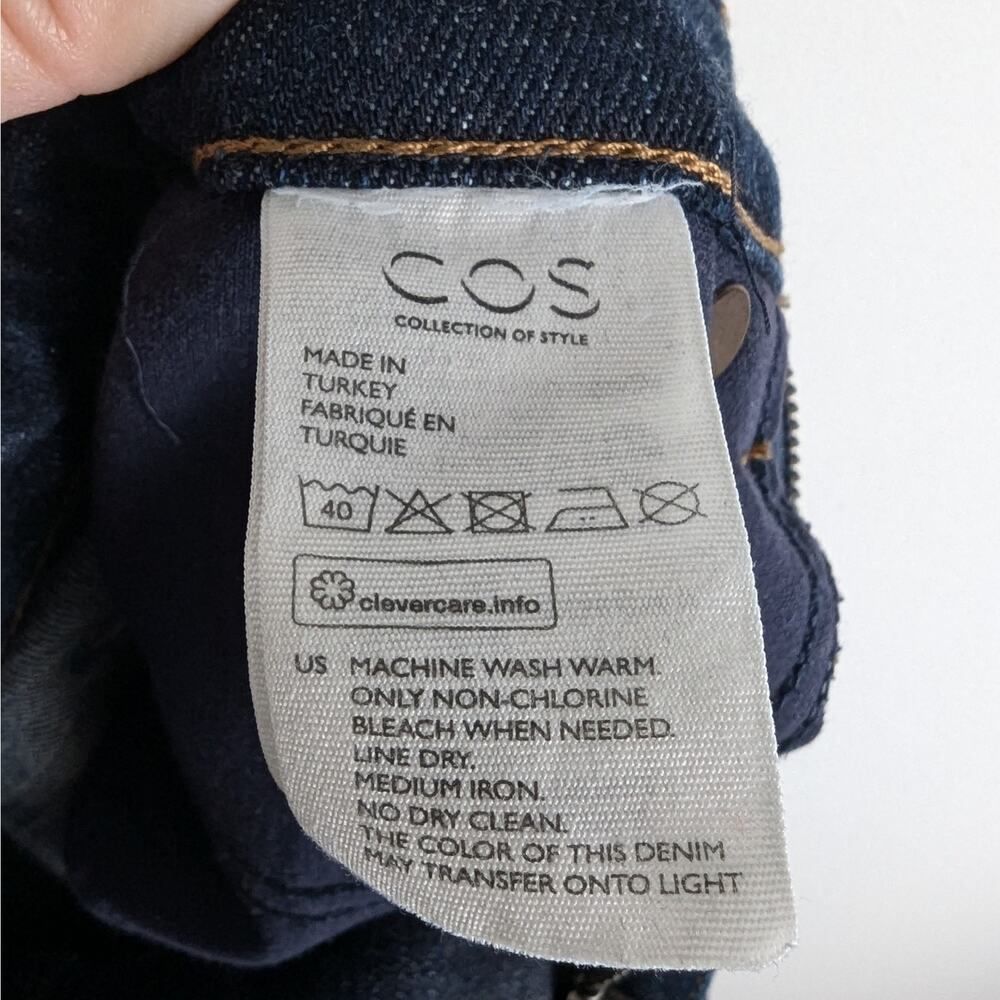COS Women's Dark‎ Wash High Rise Skinny Fit Cropped Leg Jeans Size 28 - Picture 7 of 8
